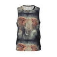 thumbnail image 2 of Easygdp Elephant in Smoke Men's Mesh Basketball Jersey Quick Drying Sleeveless Shirts Fitted Muscle Tank Tops Sport Round Neck T-Shirt - Small, 2 of 9
