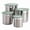 Green, variant on Tramontina Style 4-Piece Stainless Steel Canister Set with Silicone Lids, Mint, Dishwasher Safe