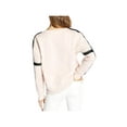 thumbnail image 2 of Sanctuary Womens Backtrack Fleece Striped Trim Sweatshirt, 2 of 2