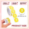 thumbnail image 2 of Number Circle Stickers Round Color Coded Self-Adhesive Labels Dark Yellow, 2 of 7