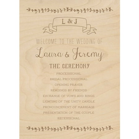 Rustic Romance Standard Program Card Walmart Com