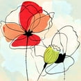thumbnail image 2 of Allen, Kimberly 15x15 White Modern Wood Framed Museum Art Print Titled - Poppy Square 1, 2 of 4