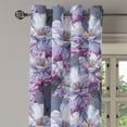 thumbnail image 3 of Ambesonne Flowers Grommet Curtain, Wild Roses Vintage Floral, 50"x60", Purpleblue Lilac and Fuchsia, 3 of 5
