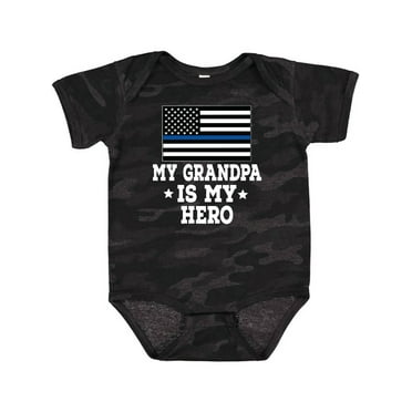 Inktastic Police Officer Grandpa is My Hero Boys or Girls Baby Bodysuit