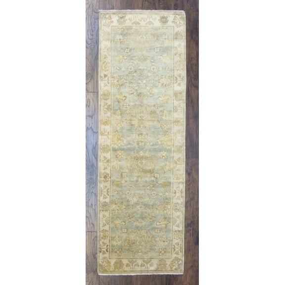Wahi Rugs Hand Knotted White Wash Oushak 2' 6" x 8'8" - w401