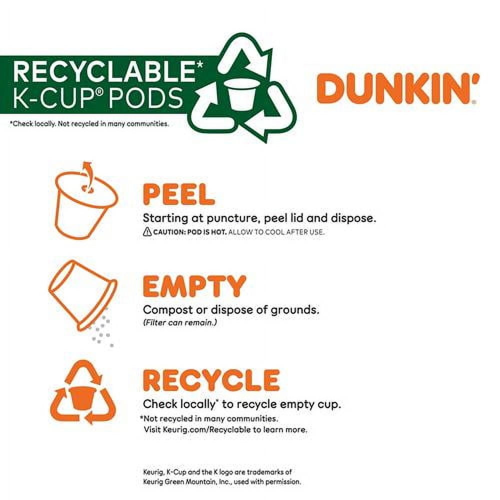 Dunkin Decaf Medium Roast Coffee, 10 Keurig K-Cup Pods - Pack of 2
