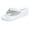 White, variant on Women's Casual Fashion Wedge Sandals, Slip-On, Round Toe, Black, US Size 7.5
