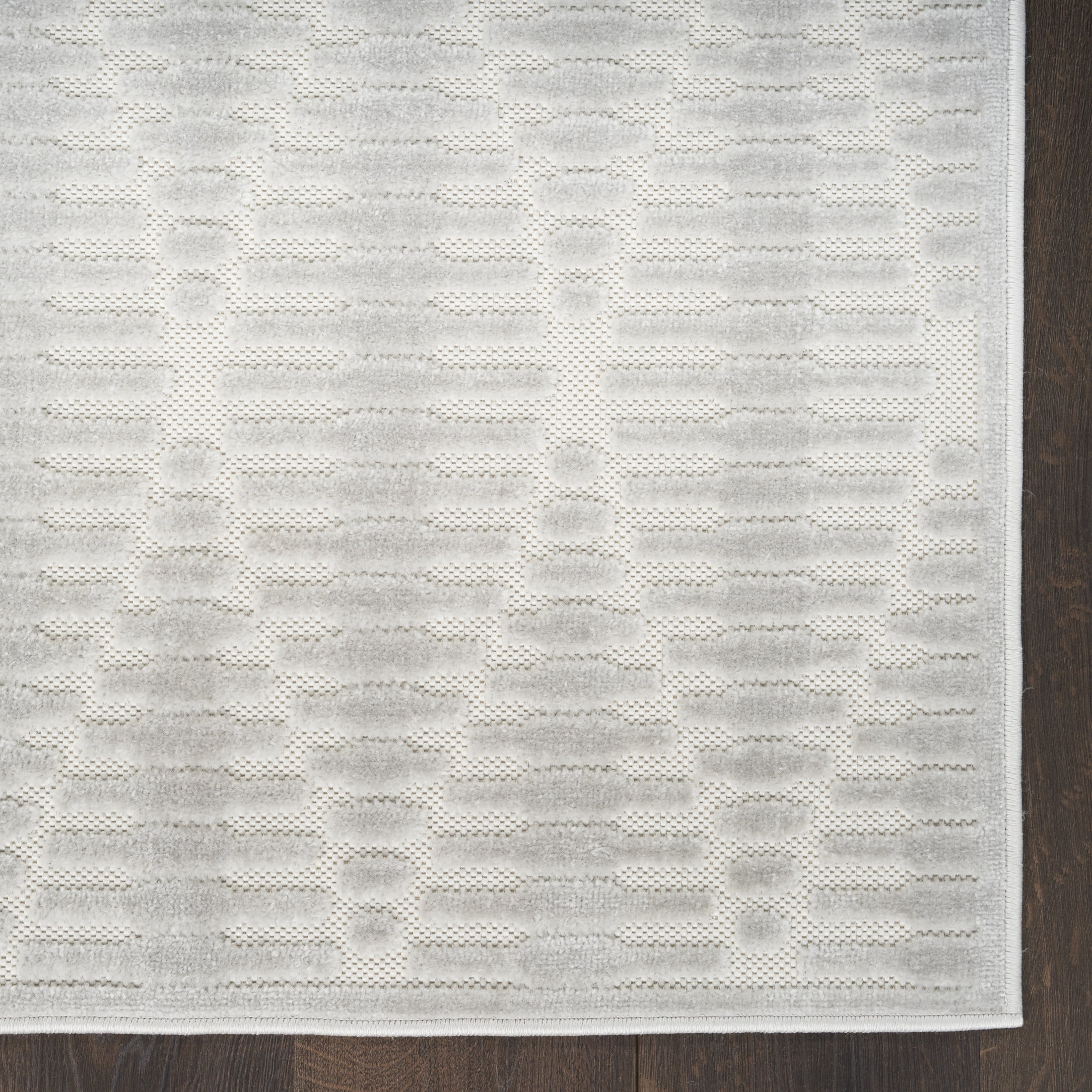 Nourison Casual 2' x 6' Light Grey Modern Indoor Rug