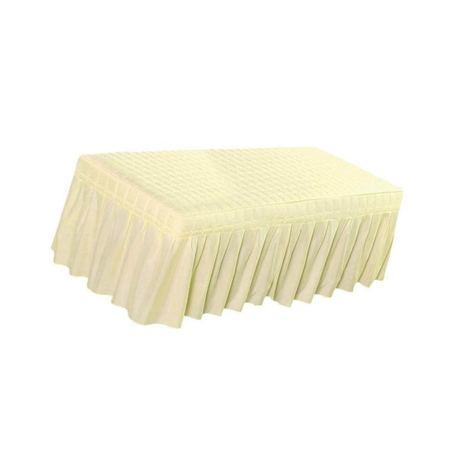 fastboy Massage Cosmetic Table Valance Sheet Cover with Hole Beige-190x70cm