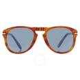 thumbnail image 5 of Persol PO0714SM 096/56 Sunglasses Terra Di Siena Light Blue Lens 54mm, 5 of 5