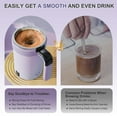thumbnail image 5 of Purple 12oz Self-Stirring Coffee Mug, Electric Rechargeable Magnetic Stirring Cup with Temperature Display & Lid, Bpa-Free Stainless Steel for Hot & Cold Drinks, 5 of 8