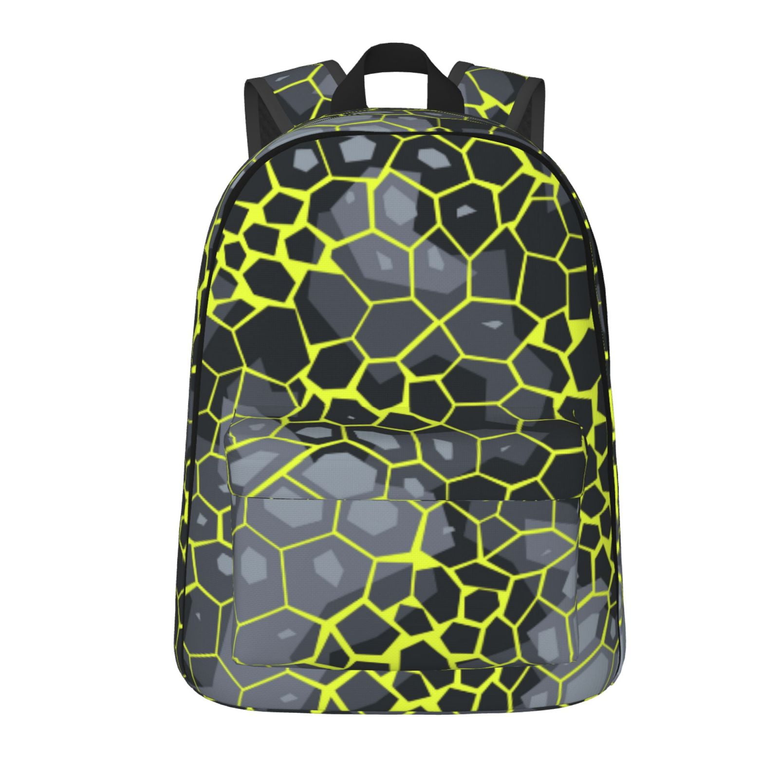 Green Leopard Backpack Camouflage Canvas Shoulder Daypack BookBag Travel Hiking Casual Bags For Women Men