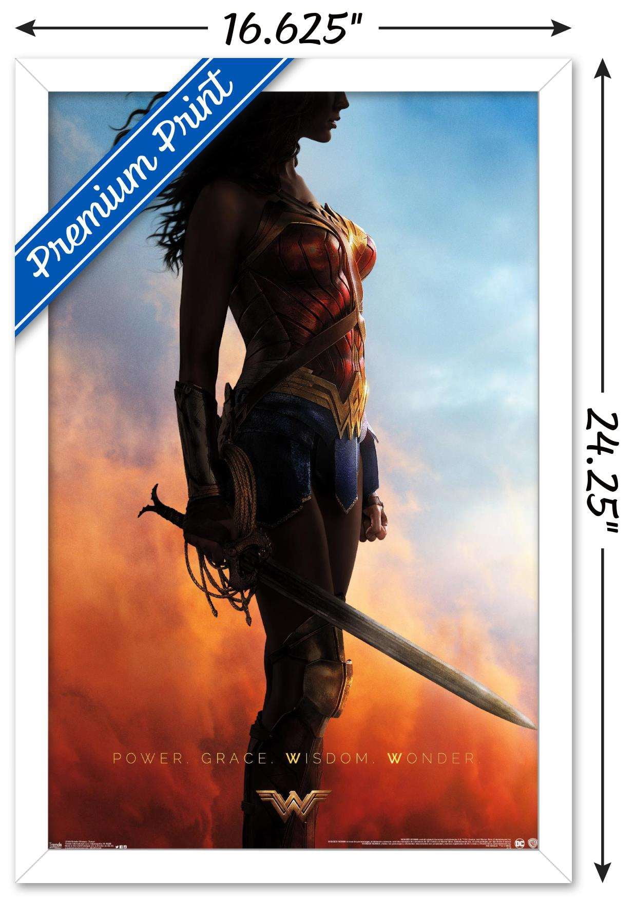 DC Comics Movie - Wonder Woman - Teaser One Sheet Wall Poster, 14.725" x 22.375", Framed