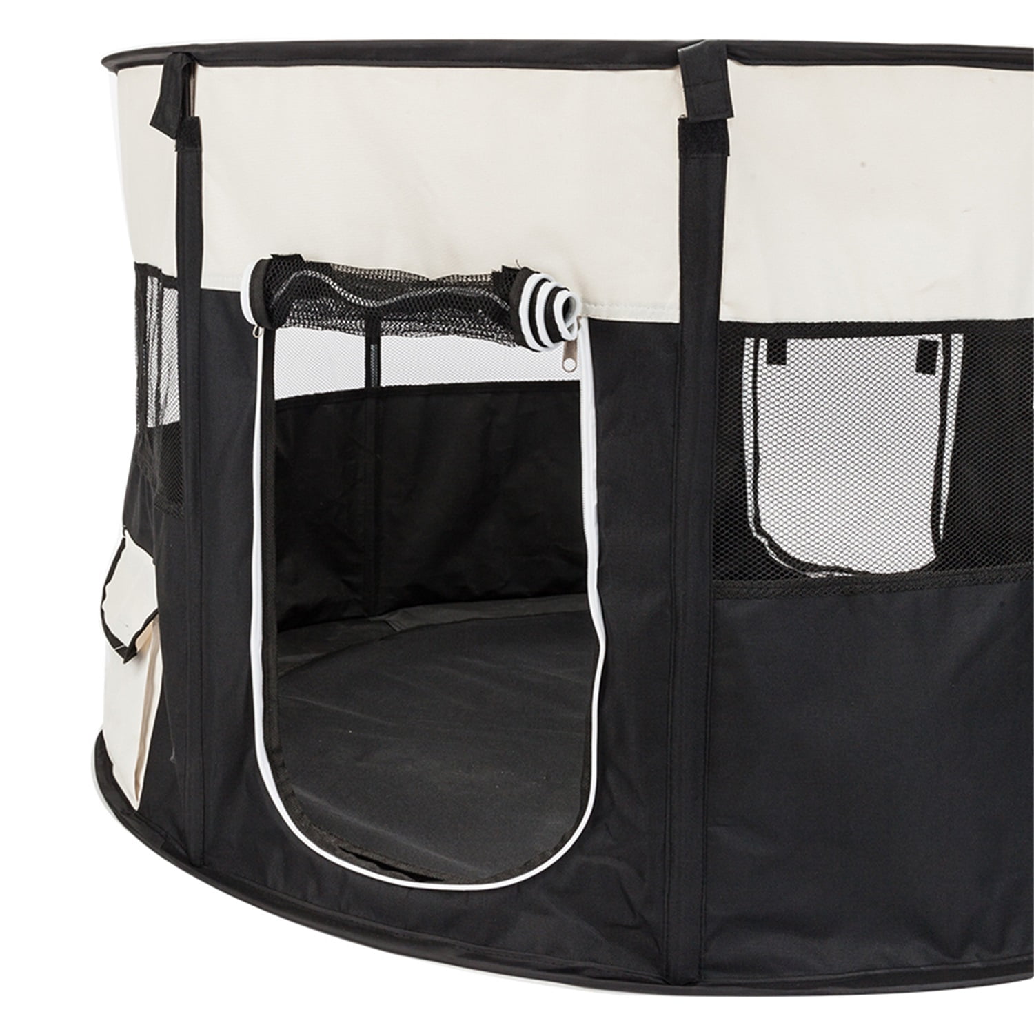 Pefilos 40" Pet Playpen for Small Animals Circular Portable Foldable Pet Playpen for Indoor Dogs 600D Oxford Cloth & Mesh Pet Playpen for Cats Fence with Eight Panels, Black Pefilos 40" Pet Playpen for Small Animals Circular Portable Foldable Pet Playpen for Indoor Dogs 600D Oxford Cloth & Mesh Pet Playpen for Cats Fence with Eight Panels, Black