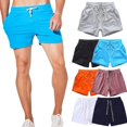 thumbnail image 1 of Men’s Jogger Sweat Shorts Undershirt Casual Gym Running Workout Athletic Pants, 1 of 5