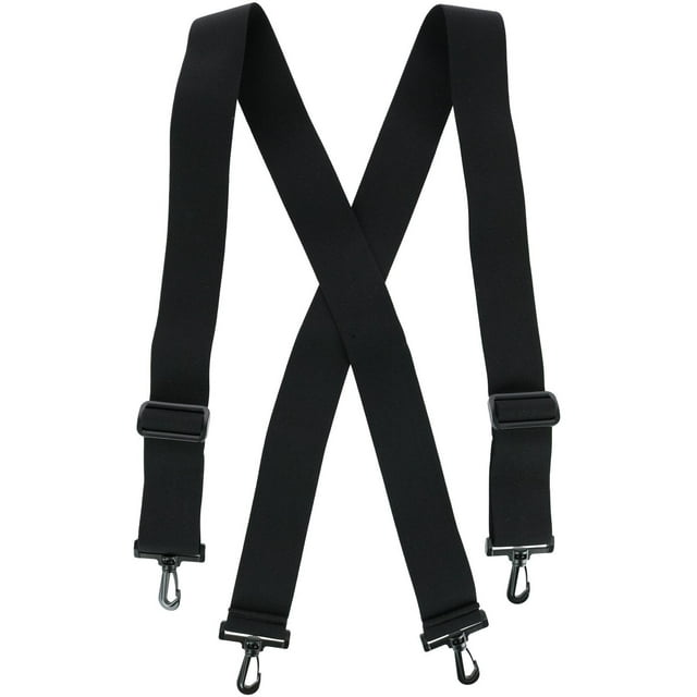 CTM® Elastic X-Back Suspenders with Plastic Hook Ends (Men's)