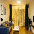 thumbnail image 2 of Cortina de luces LED para ventana, impermeable, llamativa, con efecto cascada, para habitación, balcón, tienda de campaña, 2 of 8