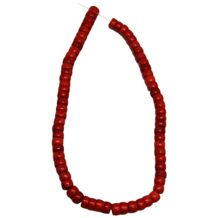 Red Coral Rondelle Beads - 9x5mm Red Coral Rondelle Bead Strand (70 Piece)
