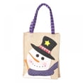 thumbnail image 1 of Choosebetter Christmas Gift Bag Linen Patch Embroidered Tote Bag, 1 of 5