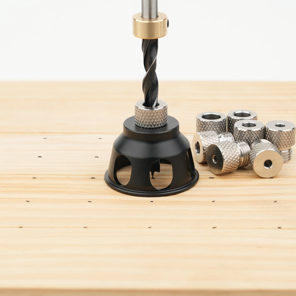 MOMOJIA Aluminum Alloy Doweling Jig Positioner Drill Guide Locator with Adjustable Multi Hole Settings for Precise Drilling