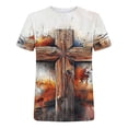 thumbnail image 5 of YTCAMLO Plus Size Easter Shirts for Men Casual Cross Jesus Graphic T Shirts Short Sleeve Workout Tees Quick Dry Christian Tops XXXXL, 5 of 5