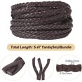 thumbnail image 2 of 5m x 5mm Leather Cord Flat PU Braiding Thread String 2mm Thick Folded Imitation Leather Rope for Punk Bracelet Necklace Jewelry Making DIY Crafts Tooling Workshop Coconut Brown, 2 of 9