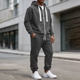 thumbnail image 6 of LEKWK Tracksuit Men 2 Piece Sweatsuits Zip Up Hoodie Sweatshirt and Jogger Sweatpants with Pockets Fall Winter Athletic Gym Running Activewear, 6 of 8