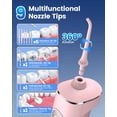 thumbnail image 3 of JTF Cordless Water Flosser for Teeth: 3 Modes & 10 DIY Pressure Levels Portable Oral Irrigator for Braces & Sensitive Gums with 9 Tips & 300ML Tank, Rechargeable Electric Dental Pick for Home Travel, 3 of 10