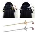 thumbnail image 2 of Elegant Chinese Swords Tassels Hair Accessories for Women Featuring Gemed Adornments in Gold and Silver Designs, 2 of 8