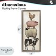thumbnail image 4 of Stupell Industries Farmhouse All Together Vintage Farm Animals Brown Floating Frame Canvas Art, 14 x 31, by Leah Noel Art, 4 of 8