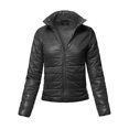 thumbnail image 1 of FashionOutfit Women's Casual Basic Solid Comfortable Light Weight Quilted Padding Jacket, 1 of 1