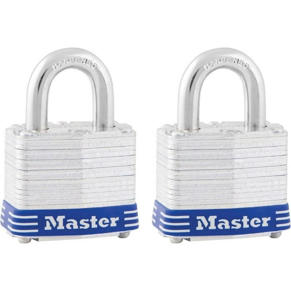 MASTER LOCK 2 Pack de Candado Lamin 40 mm Gancho Acero 3ESPD negro