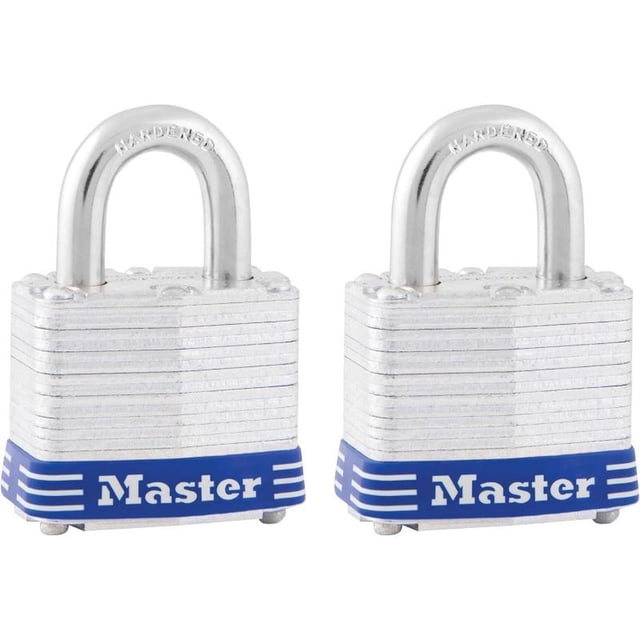 MASTER LOCK 2 Pack de Candado Lamin 40 mm Gancho Acero 3ESPD negro