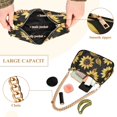 thumbnail image 2 of FORMRS Womens Shoulder Bag with Chain Strap Clutch Purse Cute Tote Handbag, Black Sunflower Pattern, 2 of 7
