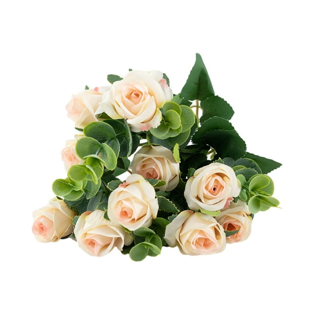 Guardoinrt Silk Elegant Artificial Roses Add Sophistication And Beauty To Space Realistic Appearance Versatile Champagne