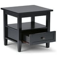 thumbnail image 3 of Warm Shaker 20 inch Solid Wood Transitional End Table in Black (Set of 2), 3 of 4