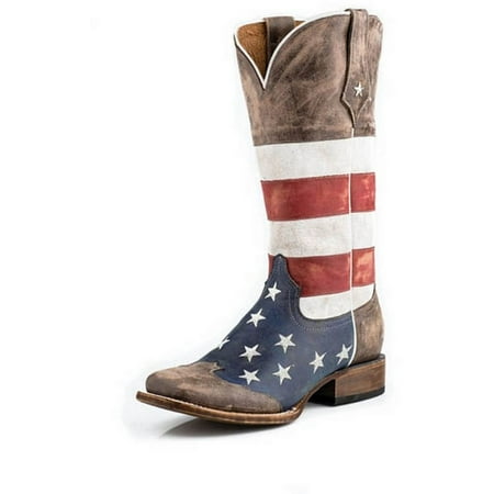 

Roper Western Boots Womens American Flag Brown 09-021-7001-0107 BR