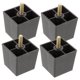 thumbnail image 5 of unbranded 4Ud Patas Elevadoras Para Muebles Y Comedor En Plástico Negro Cuadrado, 5 of 8