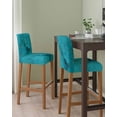 thumbnail image 2 of Turquoise Marble Bar Stool Covers Set of 6, Minimalist Abstract Golden Fluid Art Stretch Washable Bar Chair Covers with Backs, Removable Pub Counter Height Chair Cover for Kitchen Dining Room Cafe, 2 of 7