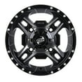 thumbnail image 2 of 4/110 Tusk Beartooth Wheel 12x7 5.0 + 2.0 Machined/Black For KAWASAKI BRUTE FORCE 750 4x4i EPS Camo 2022-2023, 2 of 7