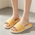 thumbnail image 5 of Domzle Cloth Slippers Linen Slippers - Breathable, Anti-Slip, Easy to Clean - Summer Silent Slippers for Women and Men Yellow, 5 of 5
