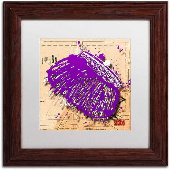 Trademark Fine Art "Snap Purse Purple" Canvas Art by Roderick Stevens, White Matte, Wood Frame