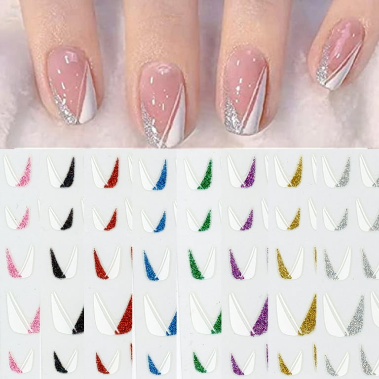 easy line designs nails