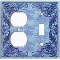 thumbnail image 4 of Metal Light Switch Plate Cover Elegant Blue Grape Vine Damask Frame FRA050, 4 of 13
