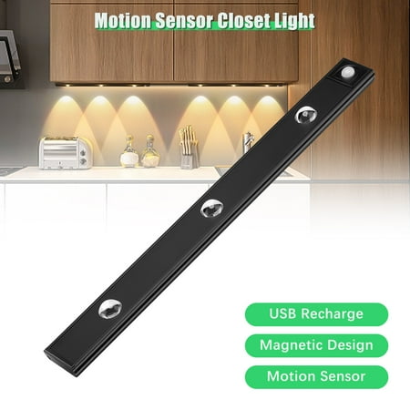 

Dimmable LED Motion Sensor Cabinet Light Wireless USB Rechargeable Kitchen Lamp