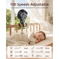 thumbnail image 5 of Spopal Portable Stroller Fan, Rechargeable Clip On Baby Fan with 120° Auto-Oscillating, LED Display & Night Light, 15H Battery for Stroller, Black, 5 of 9