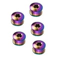 thumbnail image 4 of LOVIVER 5Pcs Titanium Alloy Crankset Screws Chainring & Chainwheel Nuts Disc Brake Rotor, 4 of 7