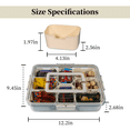 thumbnail image 2 of Portable Snack Box Container with Lid and Handle, Divider Tray, Transparent Travel Storage Box, 8-Compartment Snack Box, Adult Snack Box, Fruit, Vegetable, Candy - Lake Blue, 2 of 8