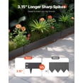 thumbnail image 4 of Steel Landscape Edging 5 Pack - 39x4in Rustproof Garden Border, Black Metal Lawn Edging for Flower Beds, Flexible Yard Edging for Landscaping, 4 of 11