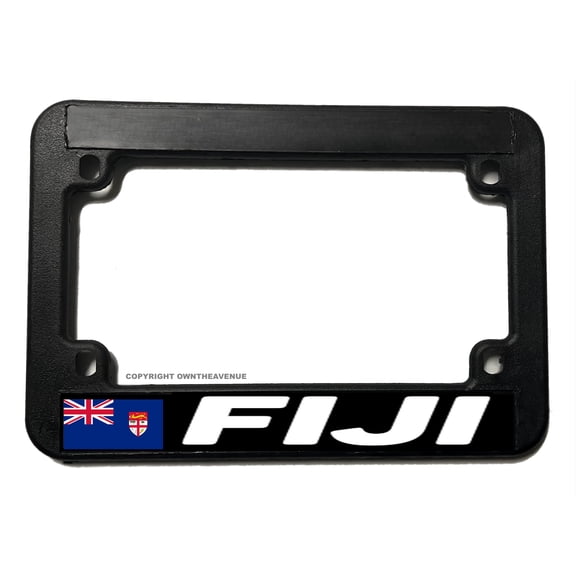 Fiji World Country Flag Motorcycle License Plate Frame